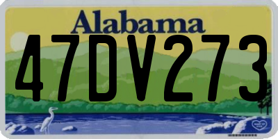 AL license plate 47DV273