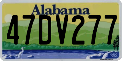 AL license plate 47DV277