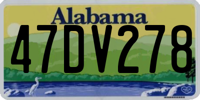 AL license plate 47DV278