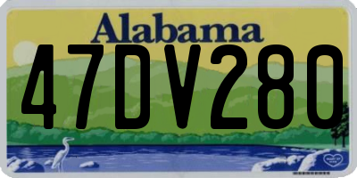 AL license plate 47DV280