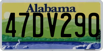 AL license plate 47DV290