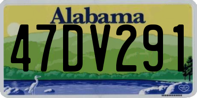 AL license plate 47DV291