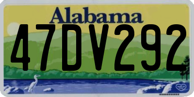 AL license plate 47DV292