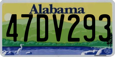 AL license plate 47DV293