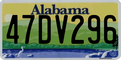 AL license plate 47DV296