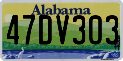AL license plate 47DV303