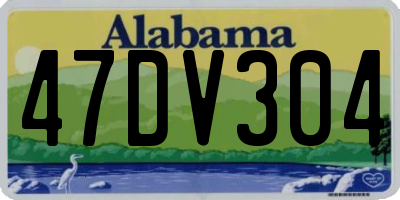 AL license plate 47DV304
