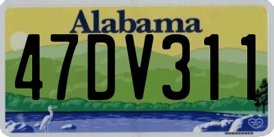 AL license plate 47DV311
