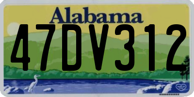AL license plate 47DV312