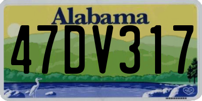 AL license plate 47DV317