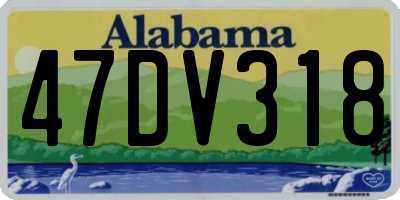 AL license plate 47DV318