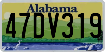 AL license plate 47DV319