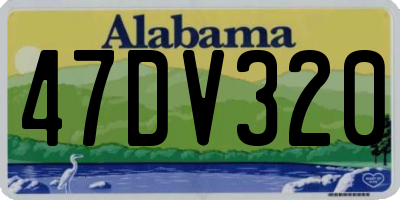 AL license plate 47DV320