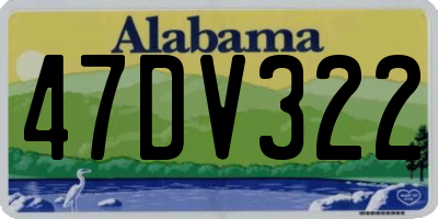 AL license plate 47DV322