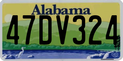 AL license plate 47DV324