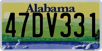 AL license plate 47DV331