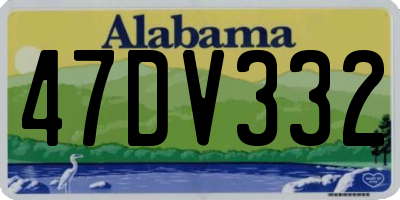 AL license plate 47DV332