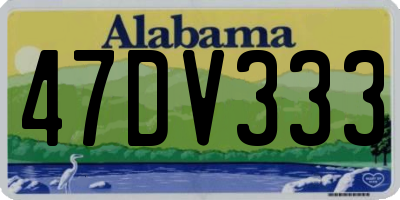 AL license plate 47DV333