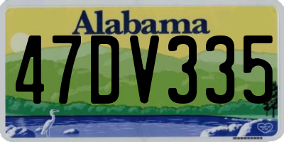 AL license plate 47DV335