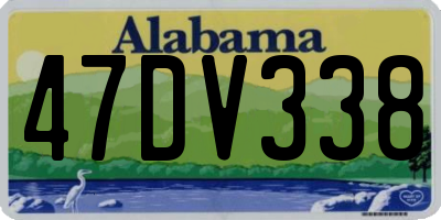 AL license plate 47DV338