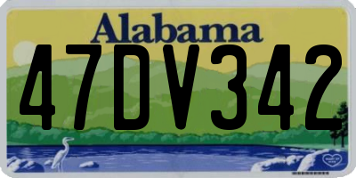 AL license plate 47DV342