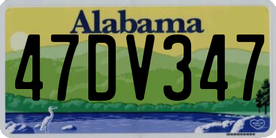 AL license plate 47DV347