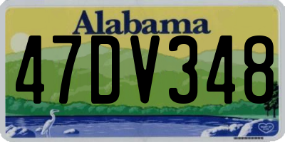 AL license plate 47DV348