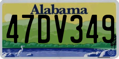 AL license plate 47DV349