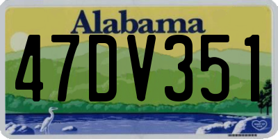 AL license plate 47DV351