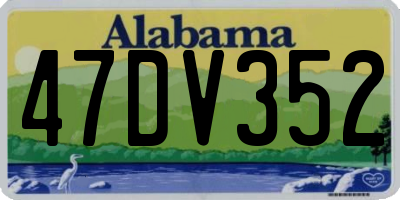 AL license plate 47DV352