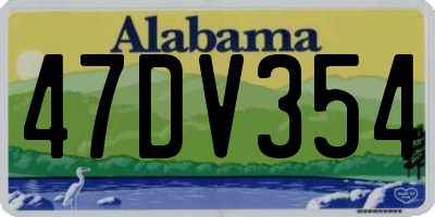 AL license plate 47DV354