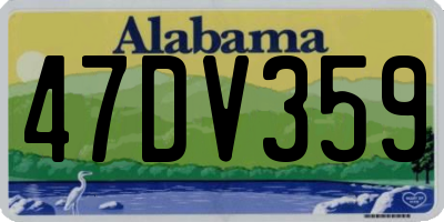 AL license plate 47DV359