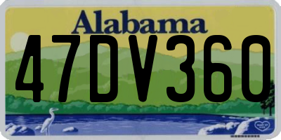 AL license plate 47DV360