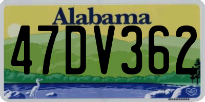 AL license plate 47DV362