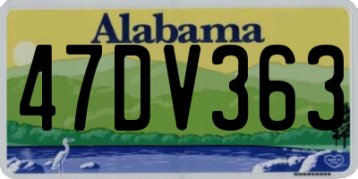 AL license plate 47DV363