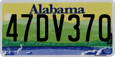 AL license plate 47DV370