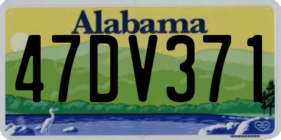 AL license plate 47DV371