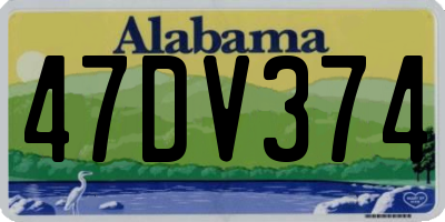 AL license plate 47DV374