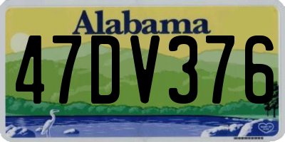 AL license plate 47DV376