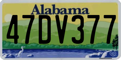 AL license plate 47DV377
