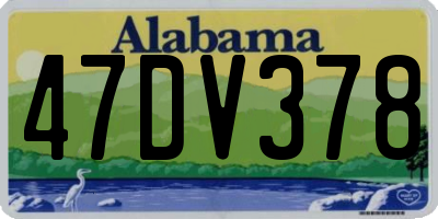 AL license plate 47DV378