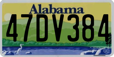 AL license plate 47DV384