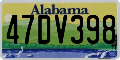 AL license plate 47DV398