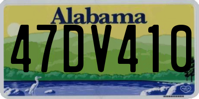 AL license plate 47DV410