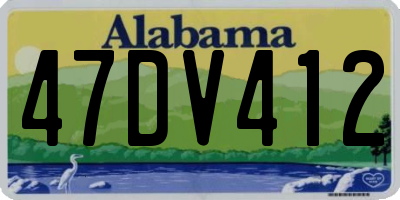 AL license plate 47DV412