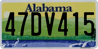 AL license plate 47DV415