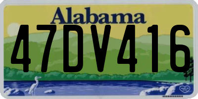 AL license plate 47DV416