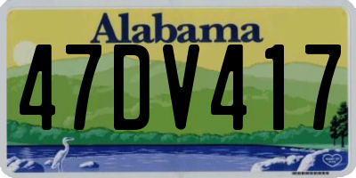AL license plate 47DV417