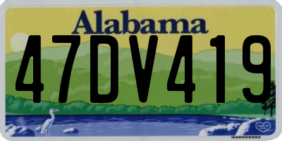 AL license plate 47DV419