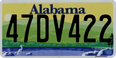 AL license plate 47DV422